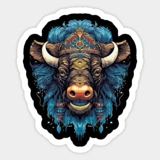 DMT Art Psychedelic Buffalo Sticker